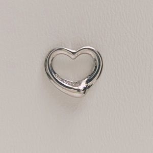 TIFFANY & CO DIAMOND ELSA PERETTI PLATINUM OPEN HEART PENDANT
